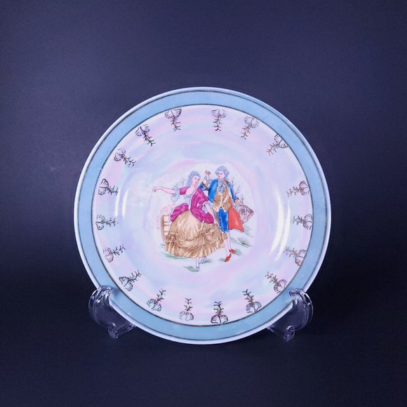 Victorian Antique Teapot + Saucer Turquoise Gold Tone by Duca Di Bavaria - Picture 2 of 7